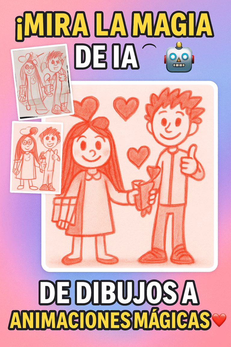 😍 Del papel a la magia: cómo la inteligencia artificial transformó los dibujos de mi hija en animaciones encantadoras