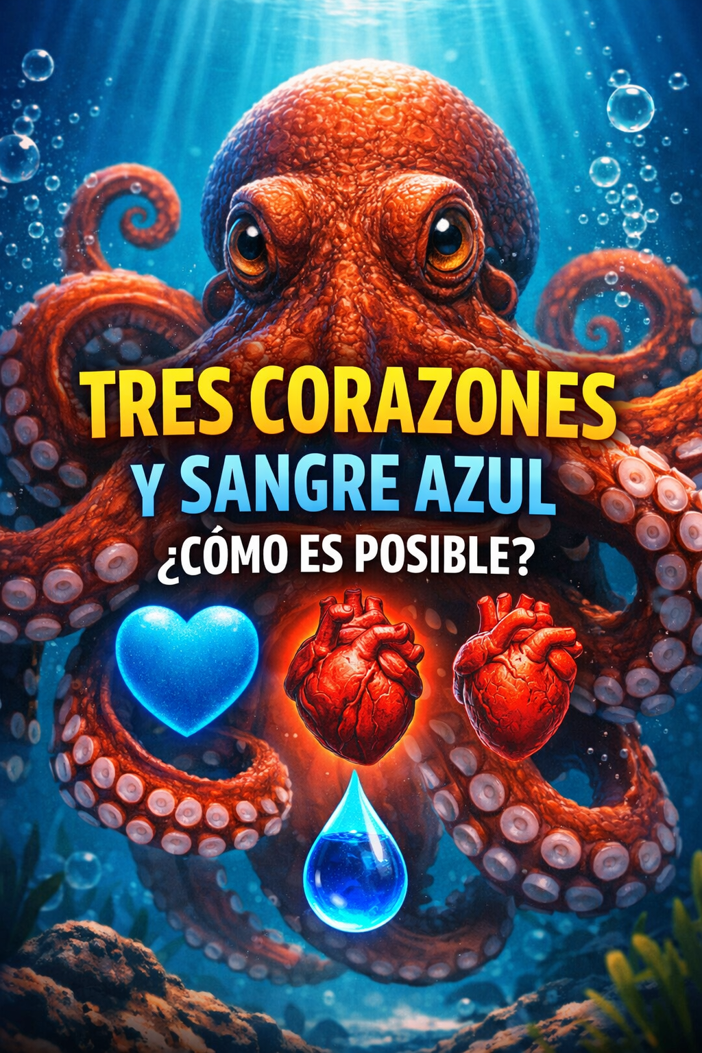 🐙 El pulpo tiene tres corazones (y uno se detiene cuando nada): el genio blando del océano explicado por El Capi Sabio