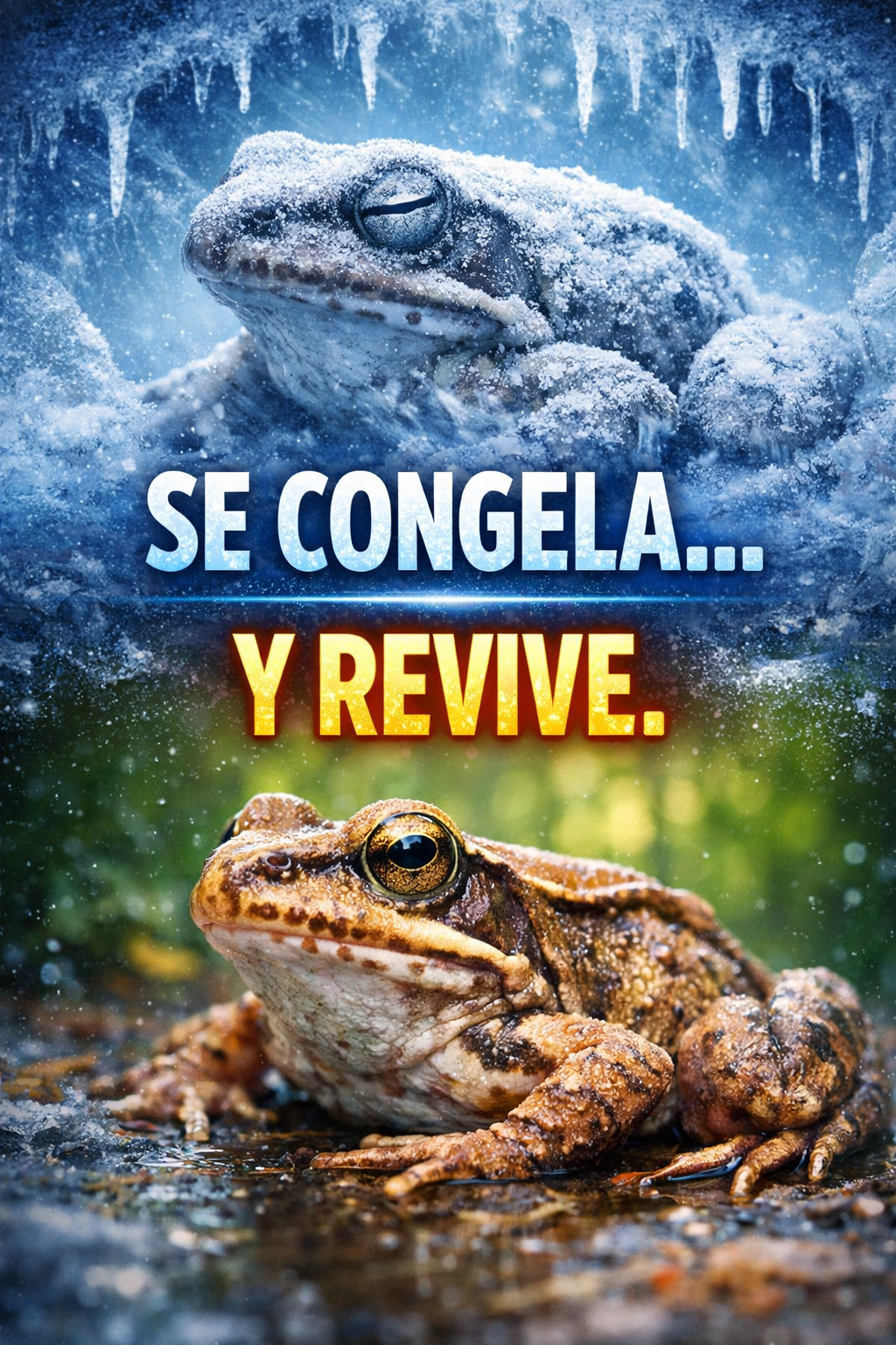 La rana que se congela, muere… y revive meses después ❄️🐸 (Ciencia real que impacta)