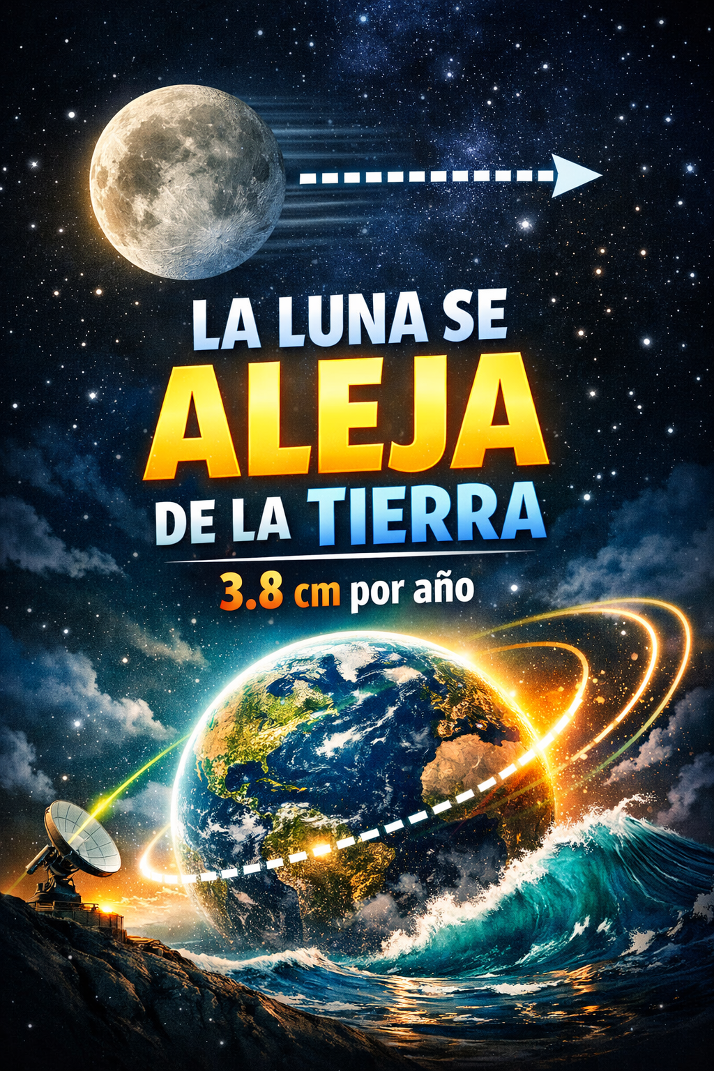 ¿Por qué la Luna se aleja de la Tierra? Explicación científica real del sistema Tierra-Luna 🌍