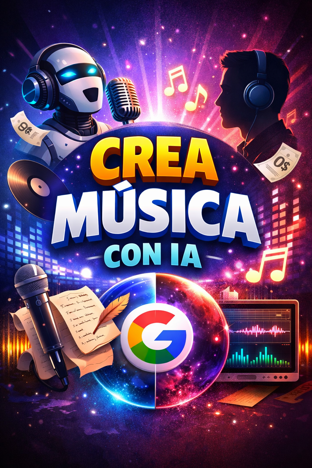 🚨 Cómo crear MÚSICA con IA GRATIS en segundos 😳🔥 | Gemini vs Suno (Guía + Prompt)