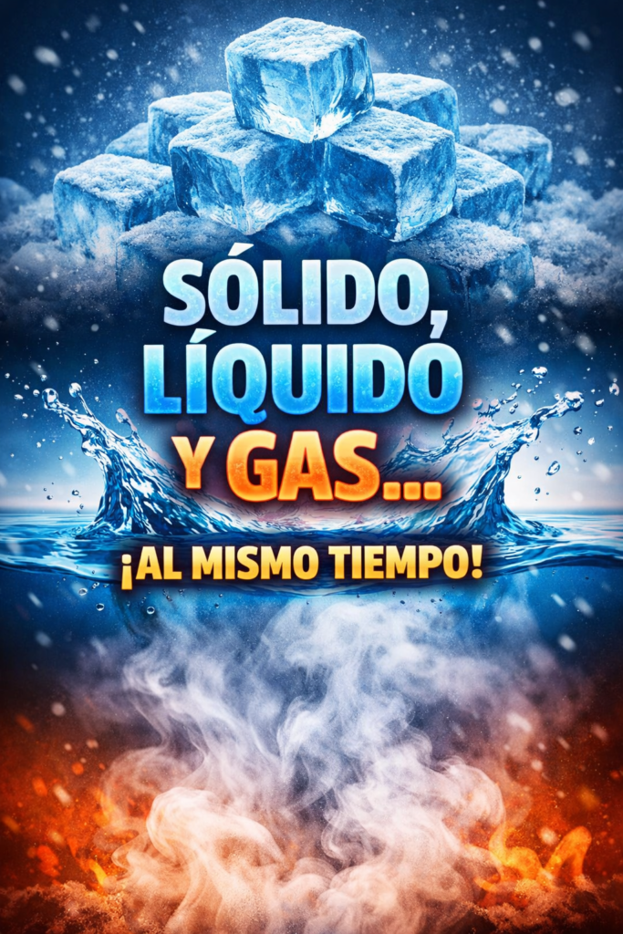 Punto Triple del Agua: Cómo el agua puede ser sólido, líquido y gas al mismo tiempo (Explicación científica fácil)