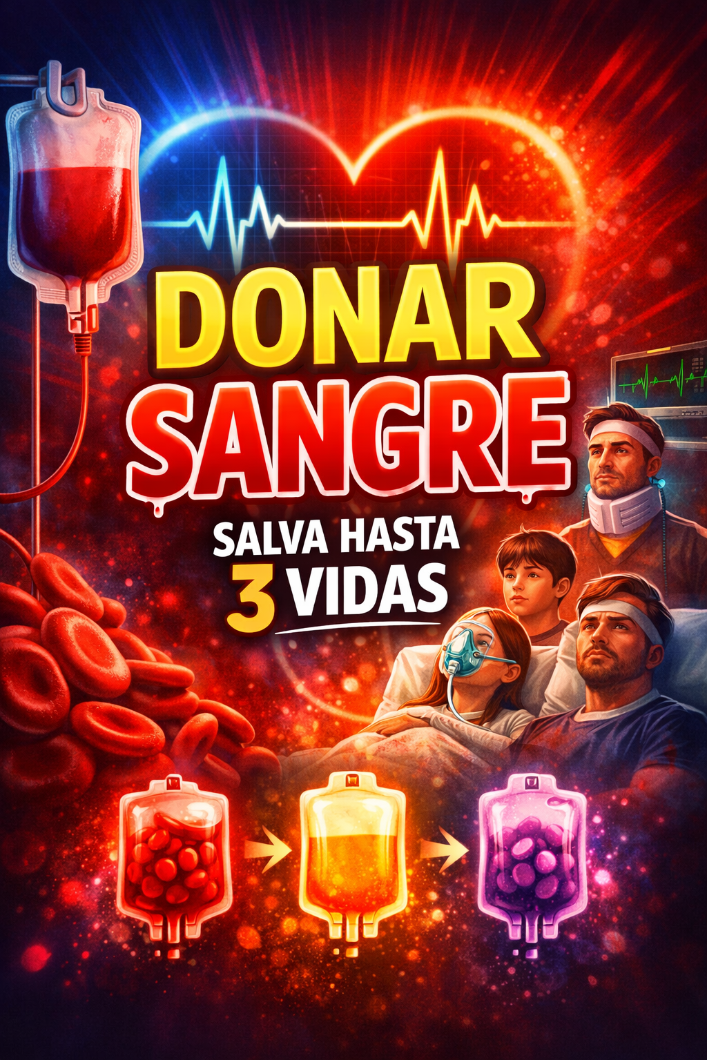 🩸 Donar sangre salva vidas: cómo una sola donación puede ayudar hasta a 3 personas (explicación científica real)