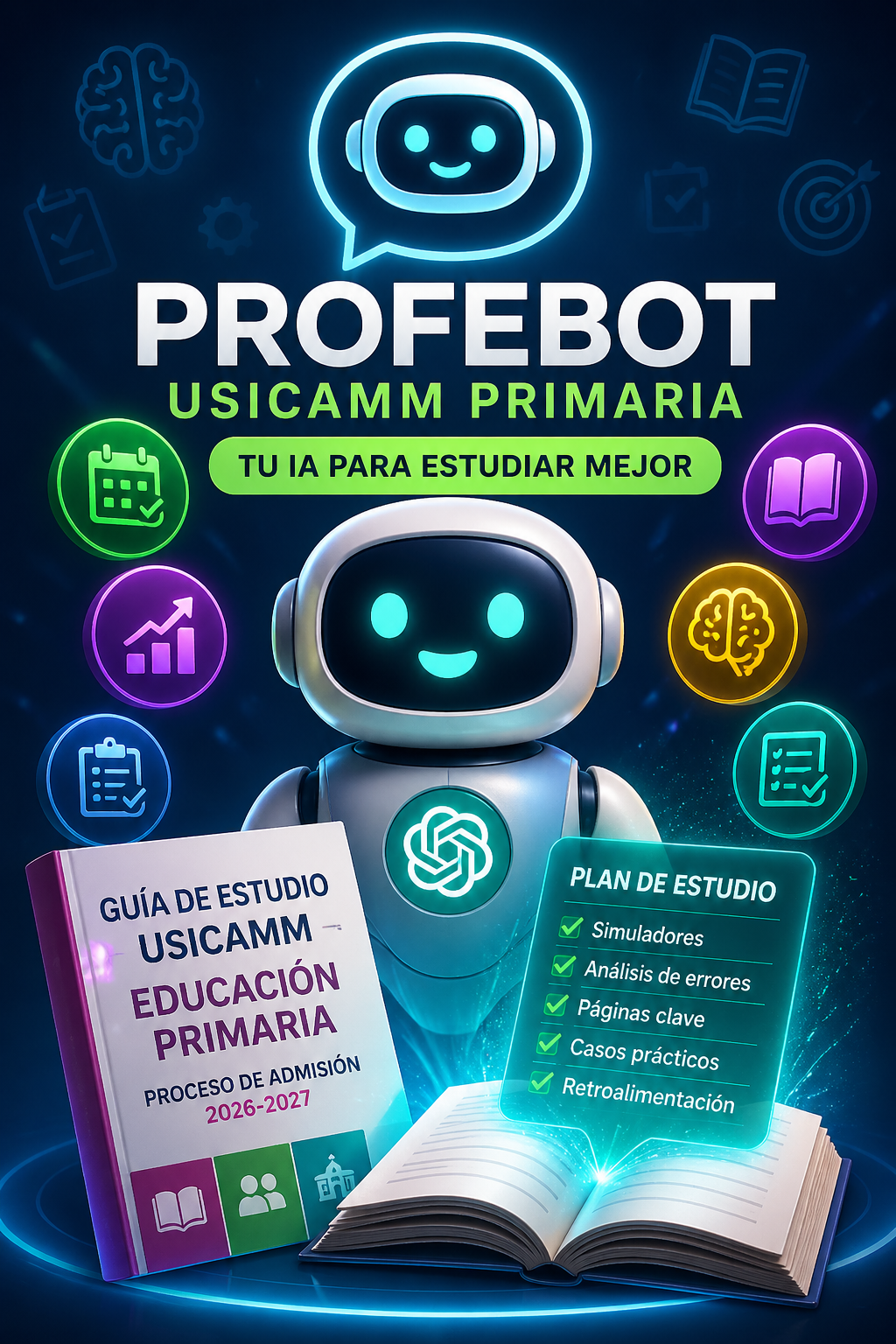🚨 IA GRATIS para estudiar la guía oficial USICAMM Primaria 2026 🤖📘 | ProfeBot genera planes, simuladores y análisis personalizados