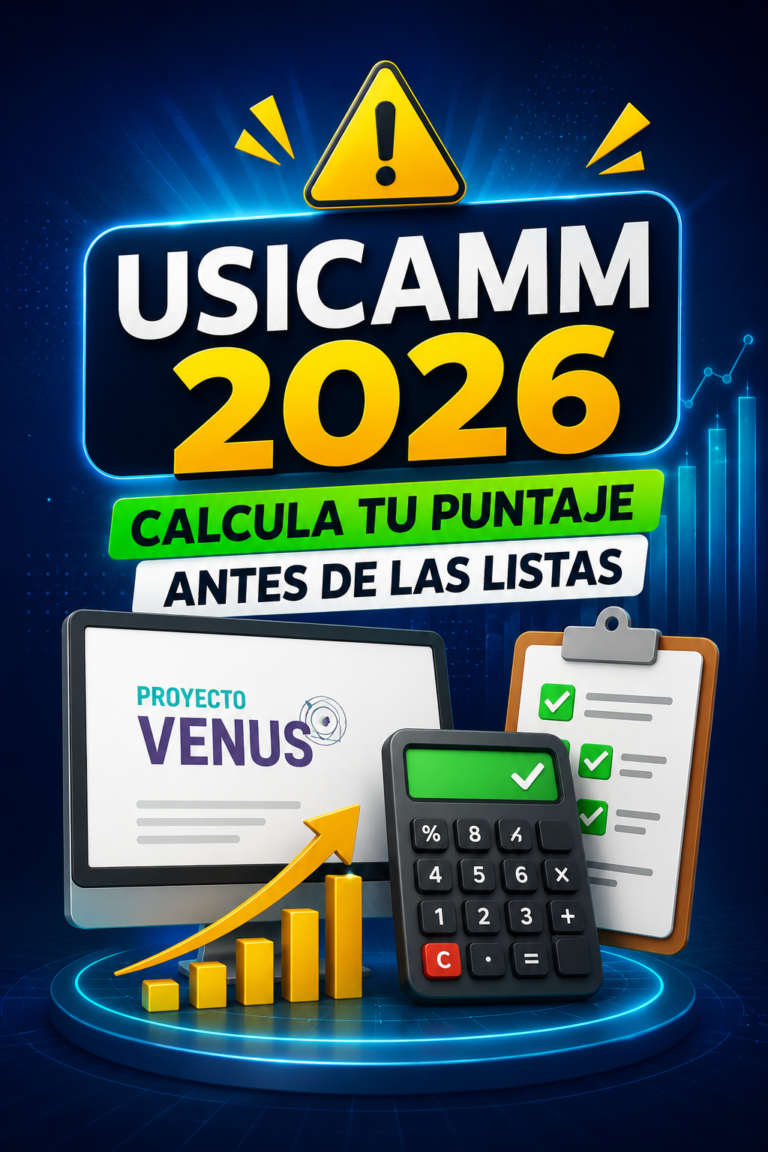 Calculadora USICAMM 2026: Cómo Calcular Tu Puntaje Antes de la Publicación de las Listas de Prelación 🚨📊
